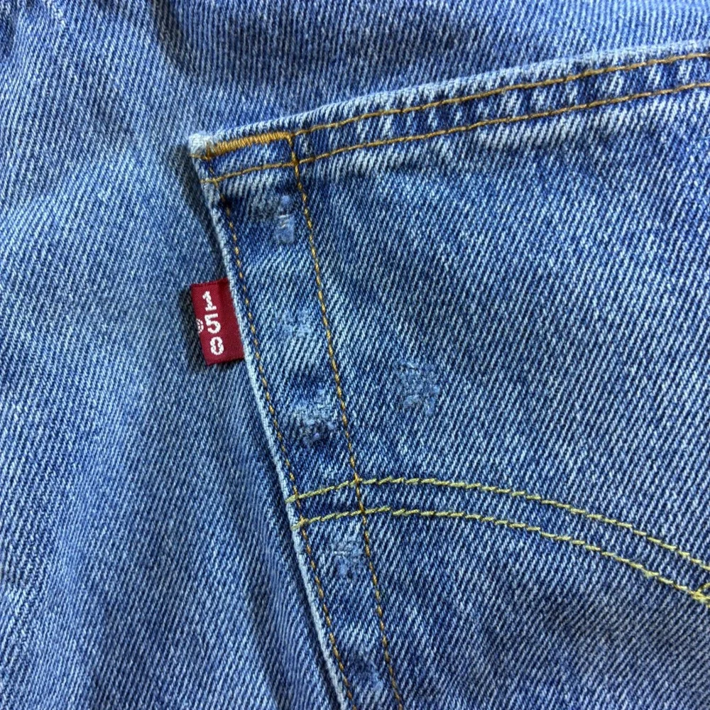 Levis 501 150th Anniversary Distressed Bandana Patch Denim Shorts Mens 38